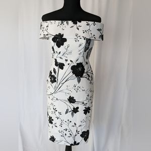 Calvin Klein Floral Off The Shoulder Dress
